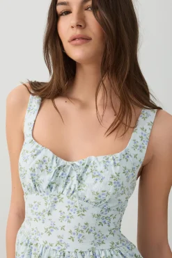 Milkmaid Midi Dress