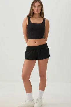 Mini Fleece Knit Low Rise Shorts
