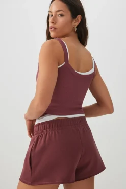 Mini Fleece Knit Low Rise Shorts