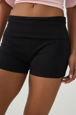 Mini Fold Over Biker Shorts