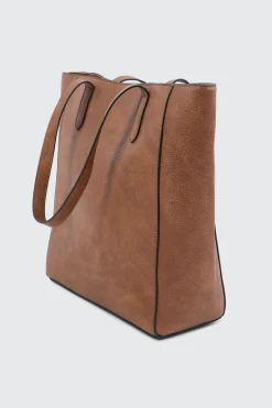 Minimalist Faux Leather Tote Bag