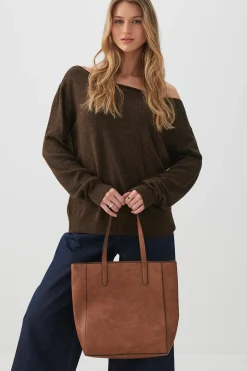Minimalist Faux Leather Tote Bag