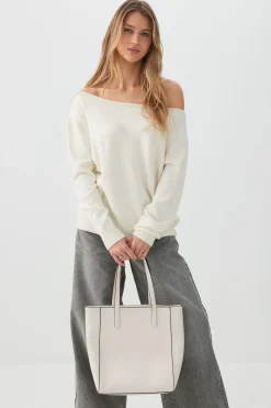 Minimalist Faux Leather Tote Bag