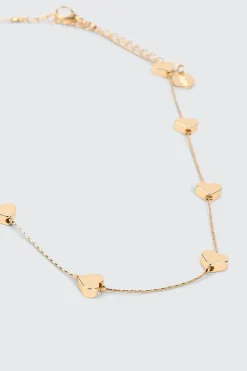 Mini Metallic Heart Necklace