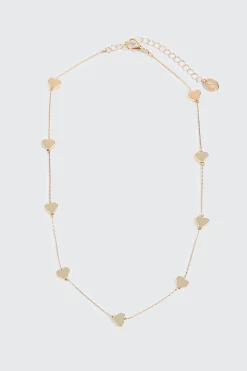 Mini Metallic Heart Necklace