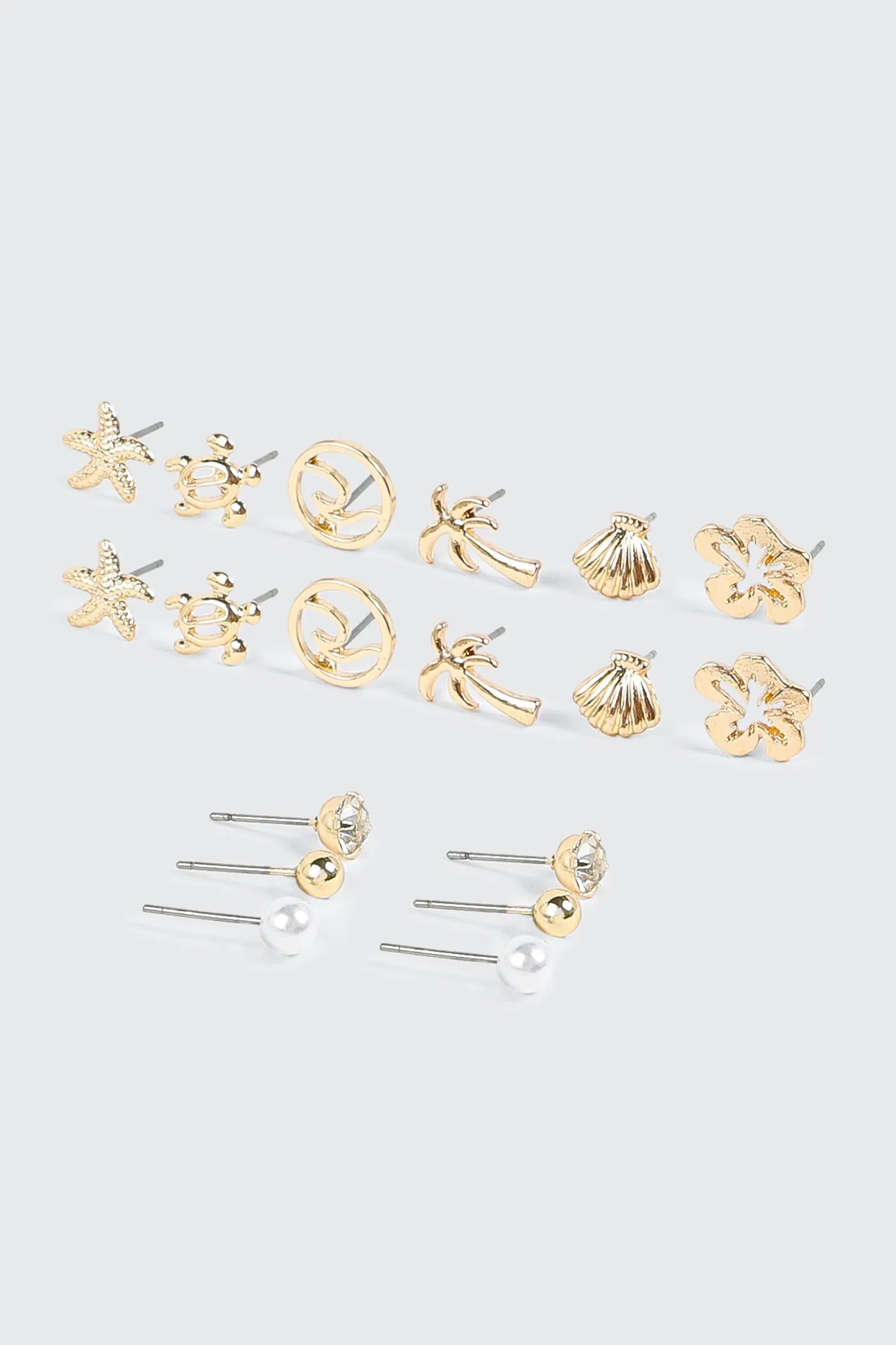 Mixed Shape Stud Earring Set