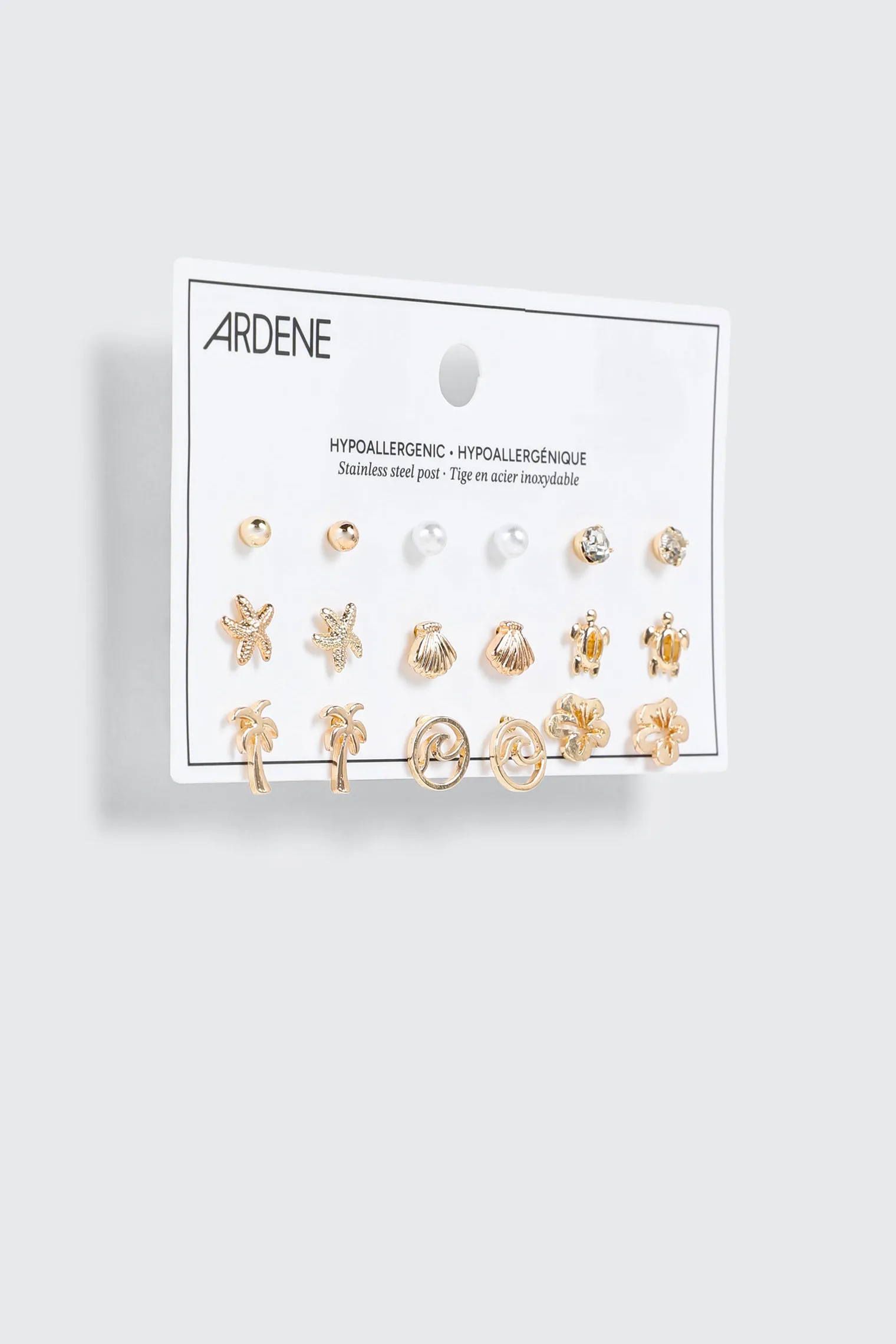 Mixed Shape Stud Earring Set