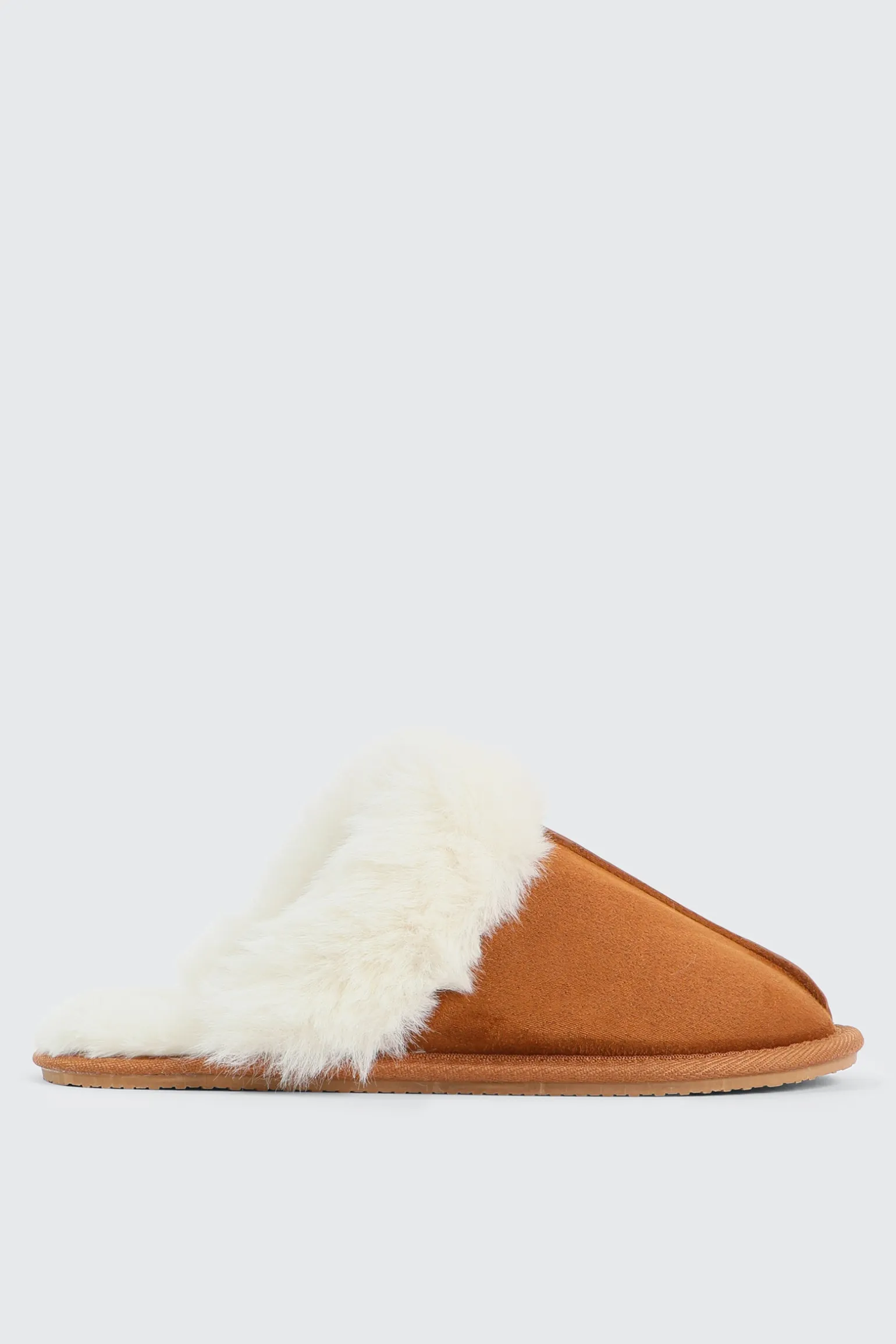 Mule Slippers with Fur Lining