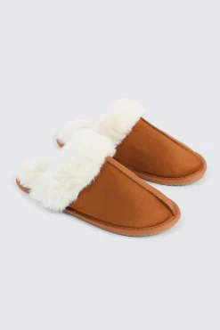 Mule Slippers with Fur Lining