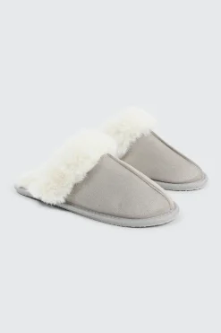 Mule Slippers with Fur Lining