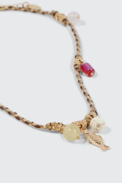 Multi Charm Cord Necklace