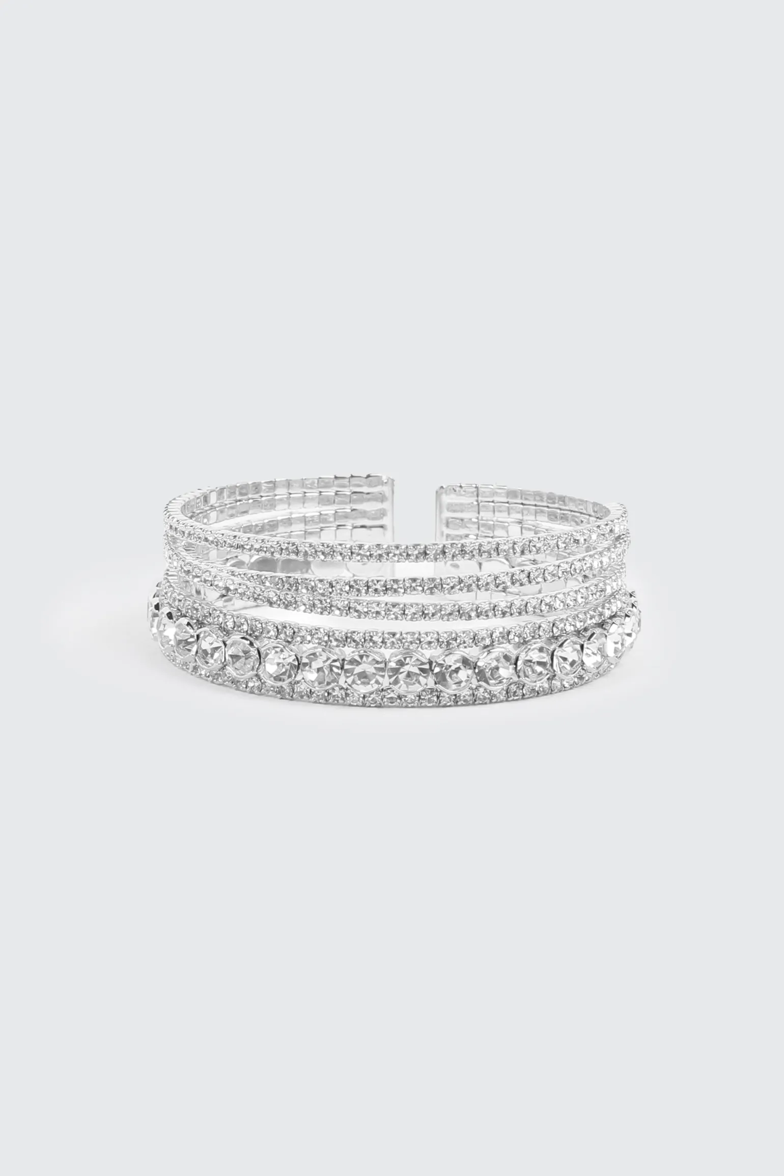 Multi Row Rhinestone Bracelet