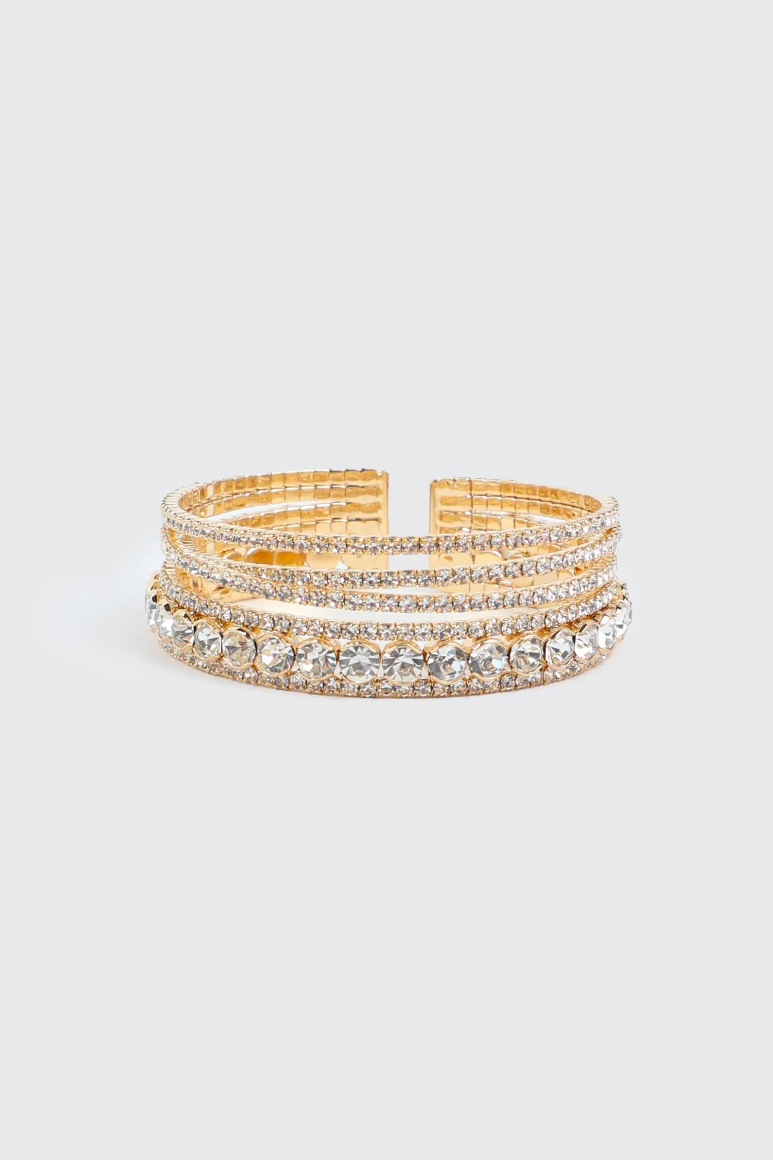 Multi Row Rhinestone Bracelet