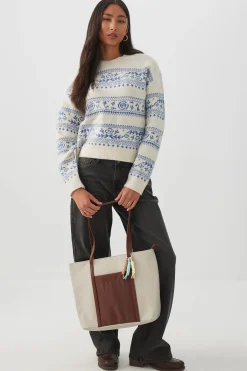 Nylon Tote Bag with Charms