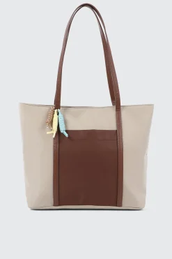 Nylon Tote Bag with Charms