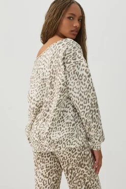 Off Shoulder Fleece Top