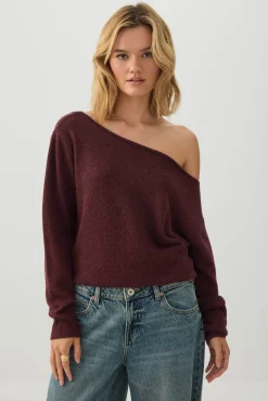 Off Shoulder Knit Sweater