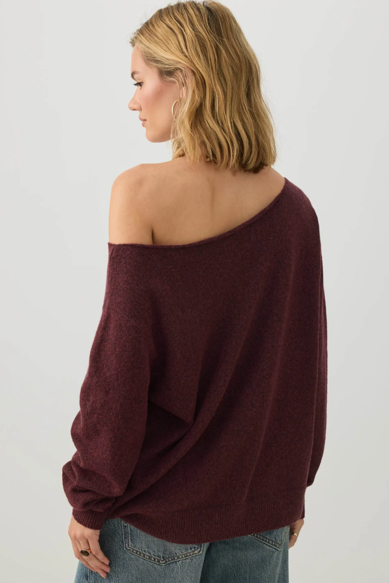 Off Shoulder Knit Sweater