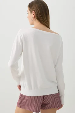 Off Shoulder Knit Sweater