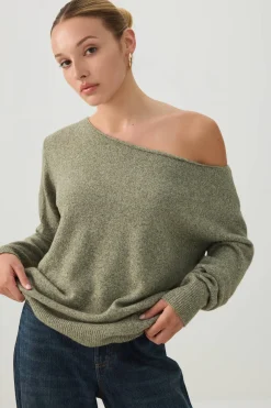 Off Shoulder Knit Sweater