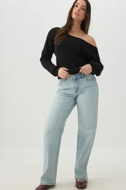 Off Shoulder Knit Sweater