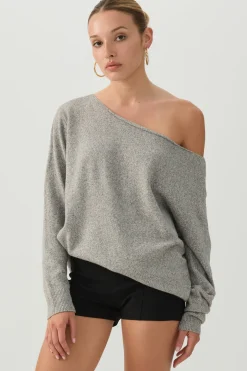 Off Shoulder Knit Sweater