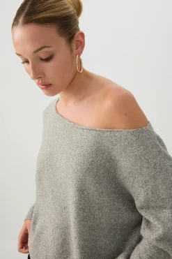 Off Shoulder Knit Sweater