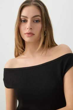 Off Shoulder Knit Top