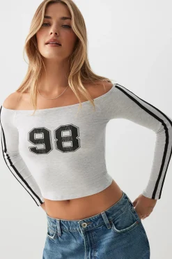 Off Shoulder Long Sleeve Top