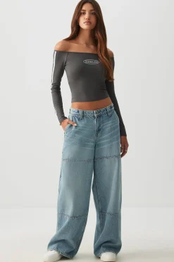 Off Shoulder Long Sleeve Top