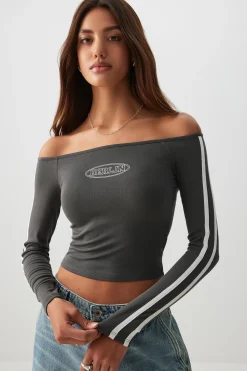 Off Shoulder Long Sleeve Top