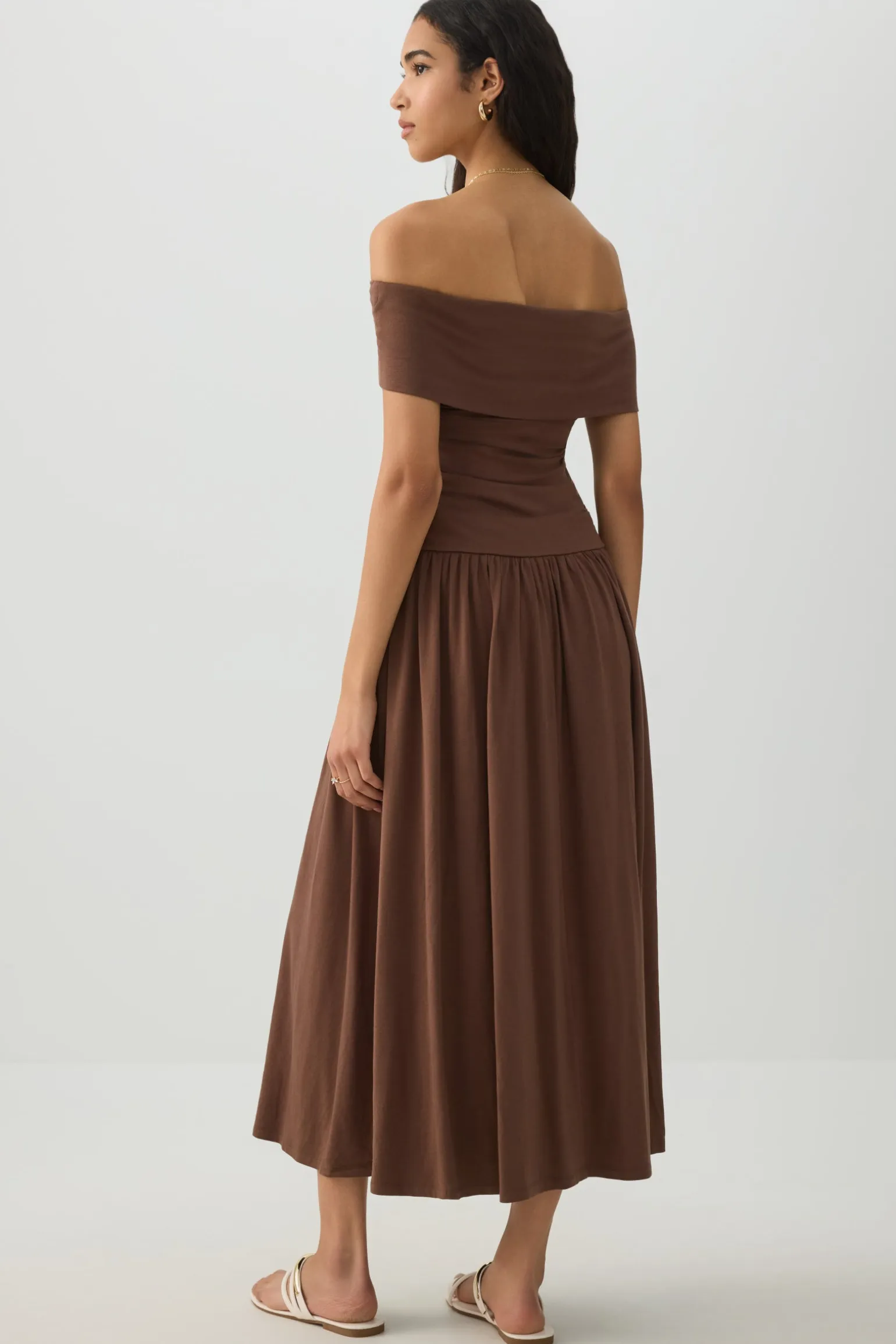 Off Shoulder Midi Dress