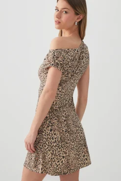 Off Shoulder Mini dress with Side Ruching