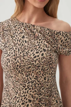 Off Shoulder Mini dress with Side Ruching