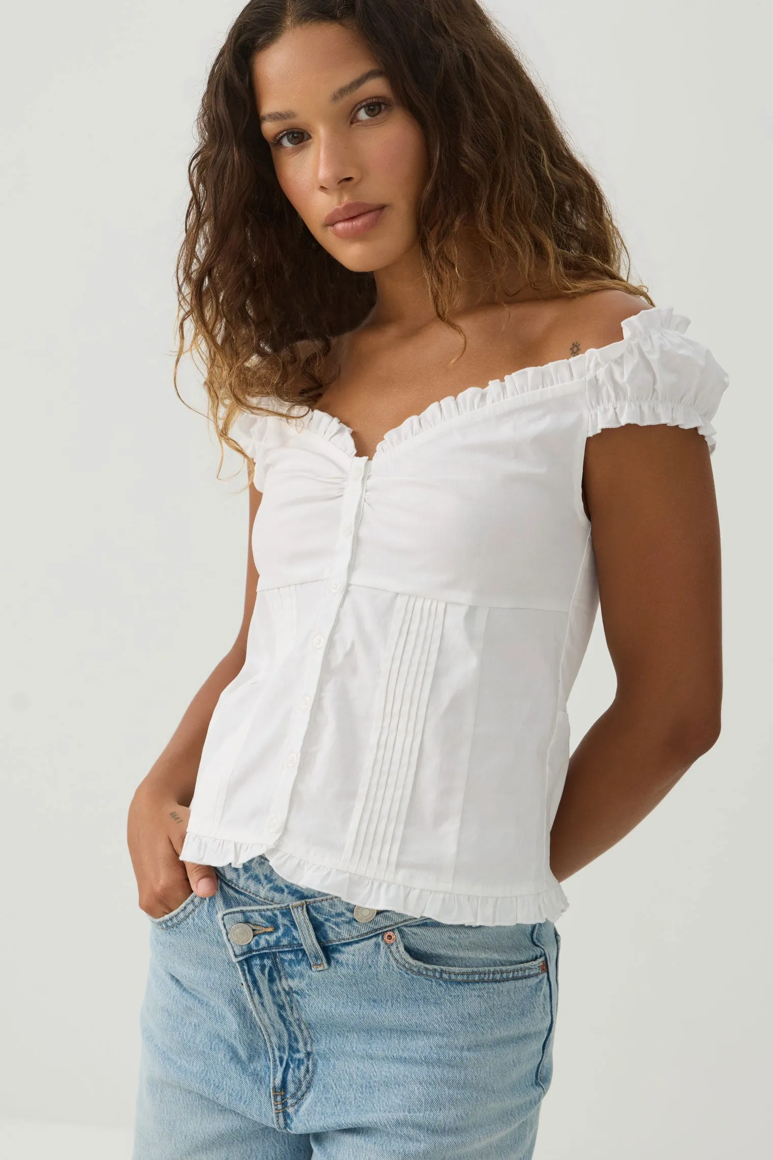 Off Shoulder Puff Sleeve Top