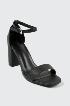 One Band Block Heel Sandals