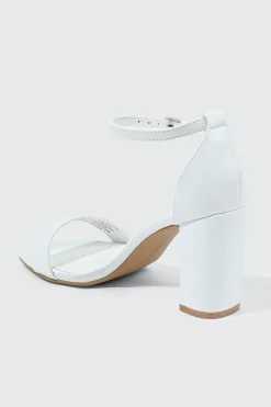 One Band Block Heel Sandals