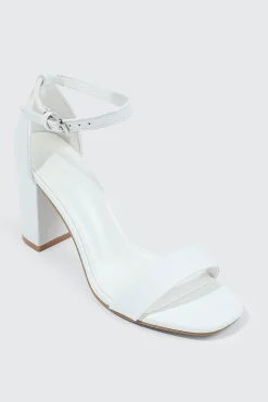 One Band Block Heel Sandals
