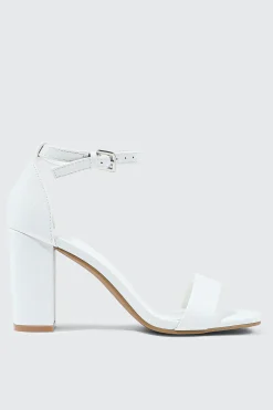 One Band Block Heel Sandals