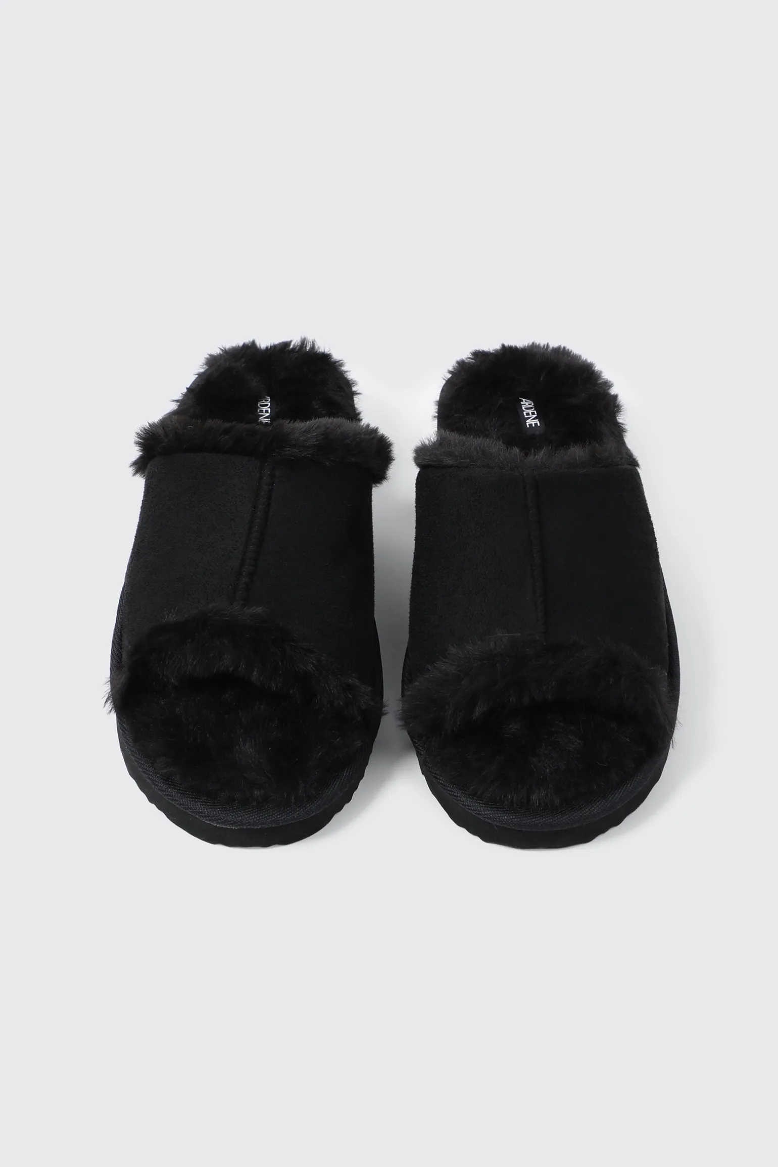 Open Toe Faux Suede Slippers