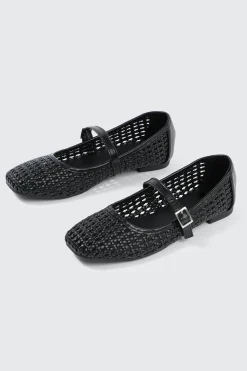 Open Weave Ballet Flats
