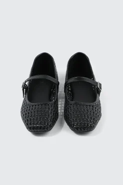 Open Weave Ballet Flats