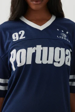 Oversized Football Mesh T-Shirt