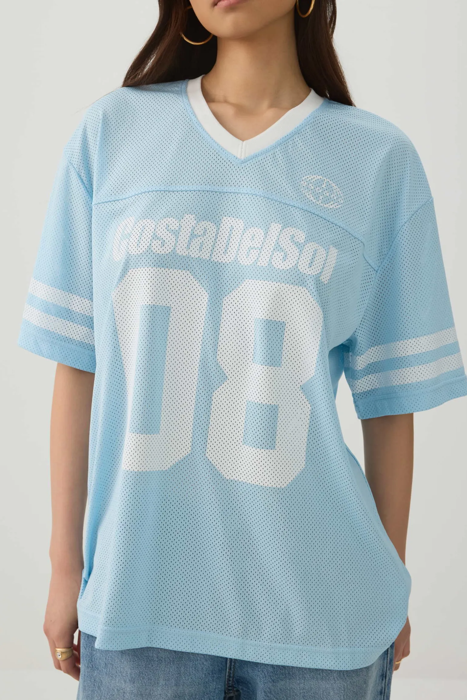 Oversized Football Mesh T-Shirt
