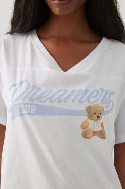Oversized V-Neck PJ T-Shirt