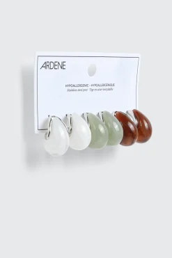 3-Pack Acrylic Hoop Earrings
