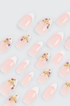 20-Pack Almond Press On Fake Nails