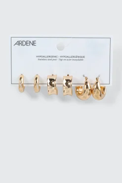 3-Pack Assorted Hoop Earrings