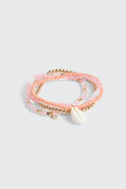 4-Pack Beaded Stretch Bracelets