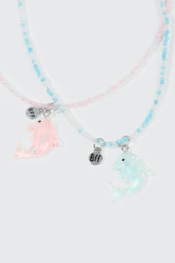 2-Pack Best Friend Dolphin Necklaces